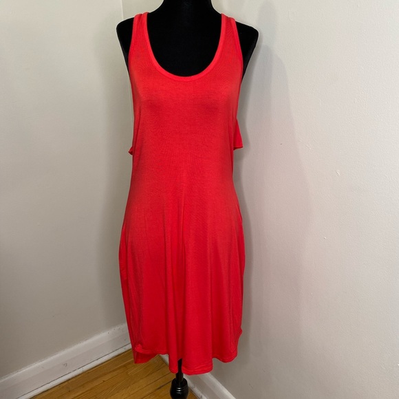 Chaser Razor back Jersy  Dress with Ruffle - Picture 4 of 10